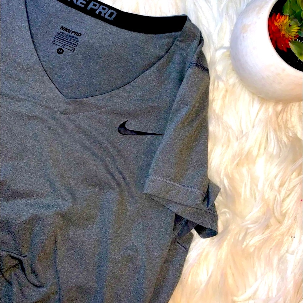 Nike Dri-Fit grey workout blouse